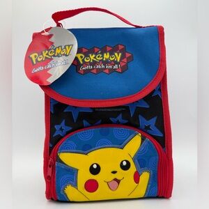 NEW Vintage Pokémon Lunch Bag 2000 Collectible Pikachu Pokeball Red Yellow‎ Blue